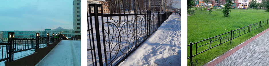 Lawn and sidewalk fences